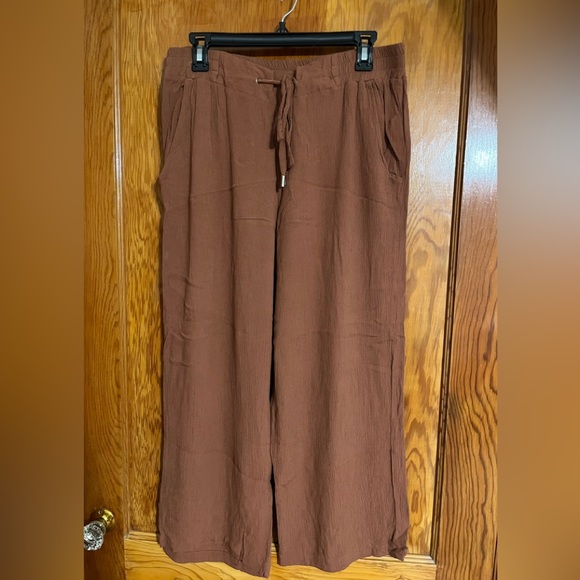 Elsie & Zoey Pants - Brown Wide Leg Pants